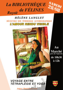 Le Club Félinois du Livre vous invite à une rencontre avec l'auteure Hélène Langlet lors du 3ème mini-marché d'été esplanade Louvière samedi 28 août