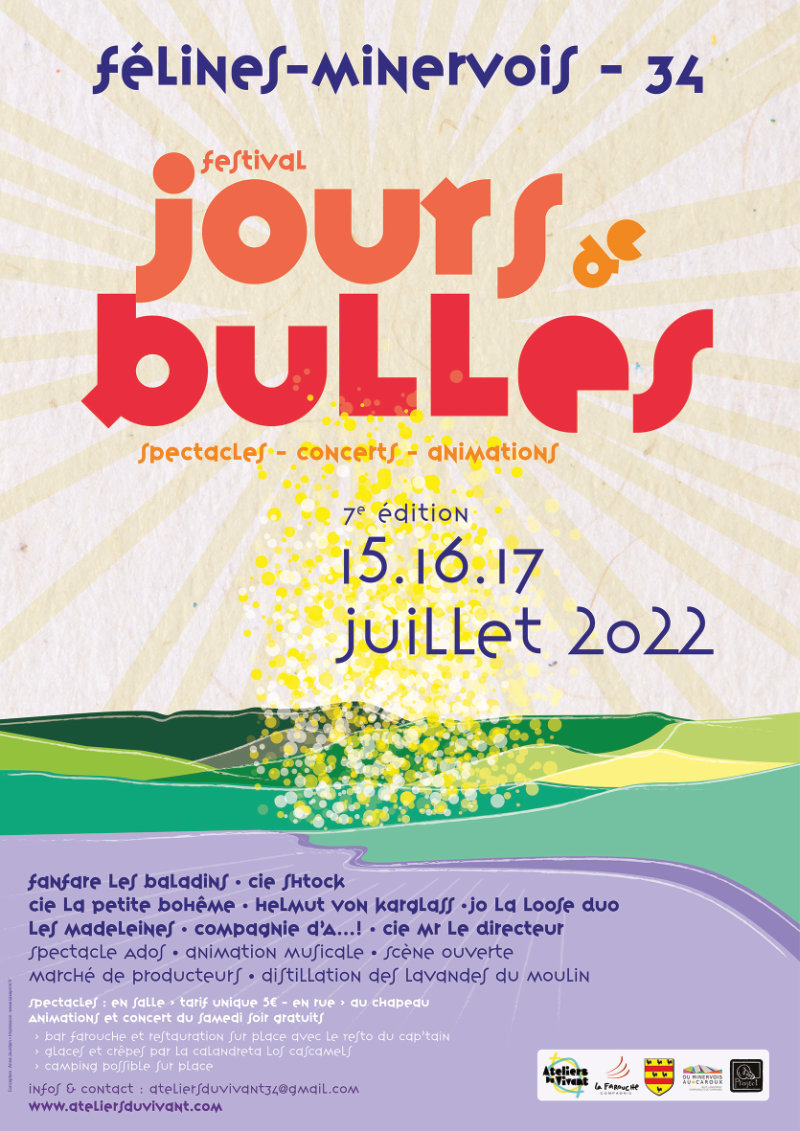 Festival Jours de Bulles 2022, 7ème édition : animations, spectacles, concerts, venez faire le plein...