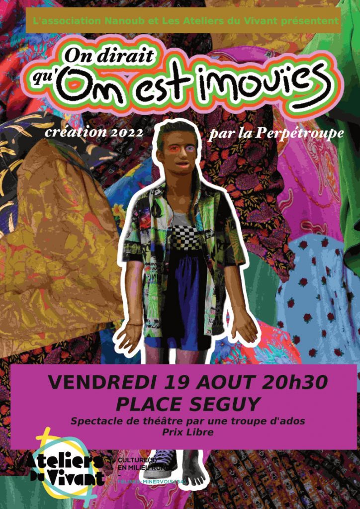 La "Perpétroupe", un groupe de 13 jeunes entre 12 et 19 ans, présente sa création 2022 vendredi 19 août à 20h30 Place Séguy