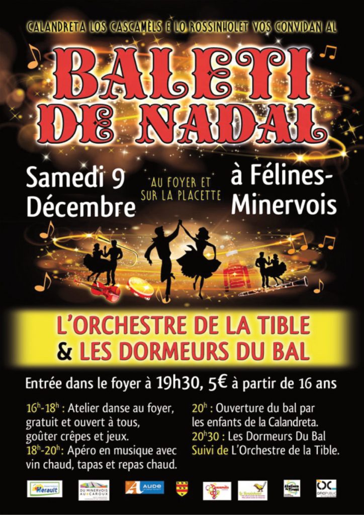 NADALET, samedi 9 décembre 2023 à partir de 16h au foyer et Place Séguy, organisé par la calandreta LOS CASCAMÈLS et LO ROSSINHOLET