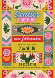 La 5ème édition du sentier poétique sera inaugurée dimanche 7 avril. Rendez-vous à 11h sur le parking du moulin...