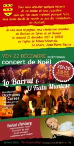 Polyphonies Occitanes, Corses et Basques vendredi 22 décembre en l'église Notre Dame de l'Assomption