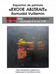 Romuald Vuillemin expose à la bibliothèque du 10 novembre à fin décembre