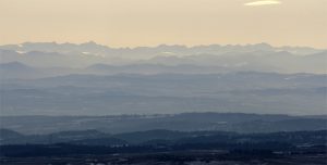 Les Pyrénées vues depuis Camplong 34210